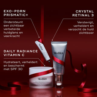 Medik8 Rejuvenation Routine inhoud Daily Radiance Vitamin C, Crystal Retinal 3 en Exo-PDRN Prismatic+