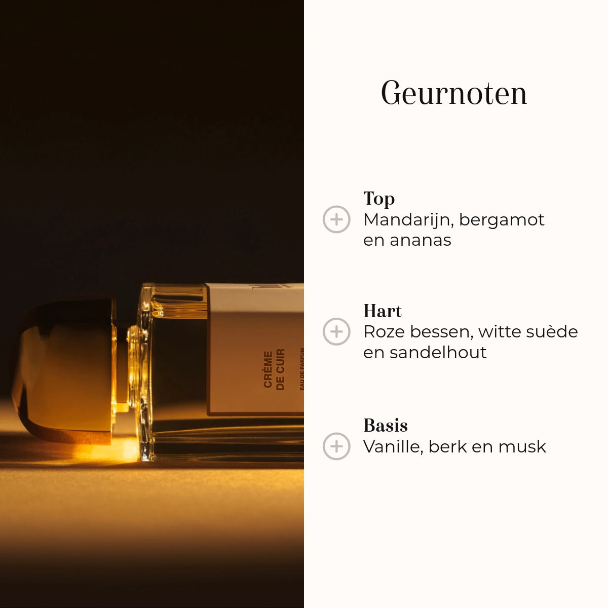 Eau de Parfum - Crème De Cuir geurnoten