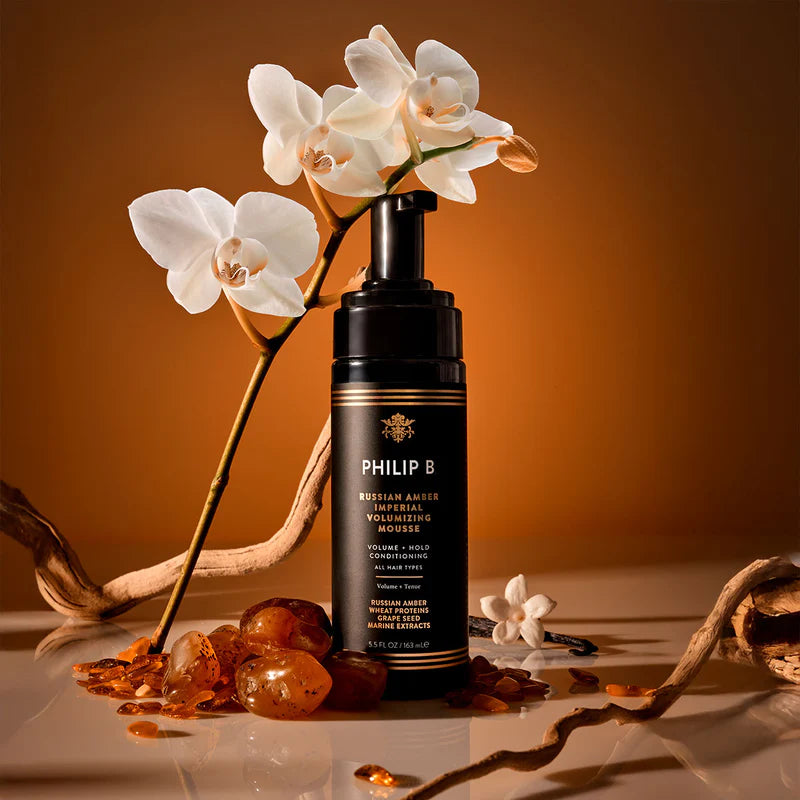Philip B Russian Amber Imperial Volumizing Mousse aerosol free 163ml sfeer