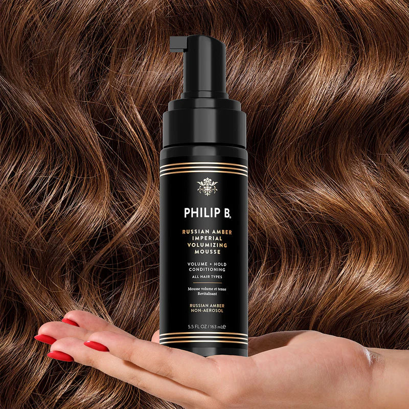 Philip B Russian Amber Imperial Volumizing Mousse aerosol free 163ml sfeer2