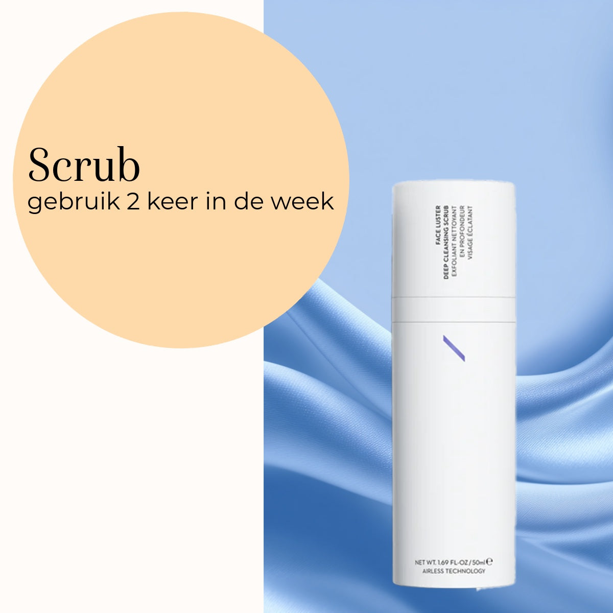 Face Luster Deep Cleansing Scrub gebruik