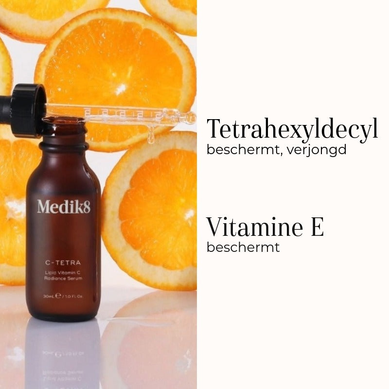 Medik8 C-Tetra 30ml ingrediënten tetrahexyldecyl en vitamine E