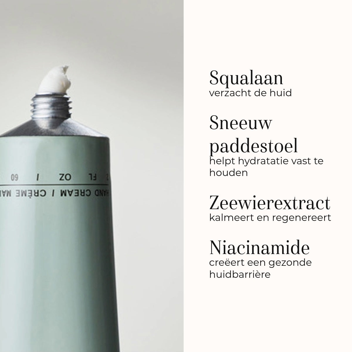 Hand Cream - Bergamot & Eucalyptus ingredienten 