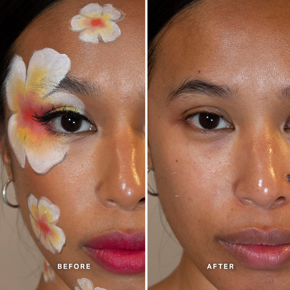 Alpha-H Melting Moment Cleansing Balm voor en na make-up verwijderd