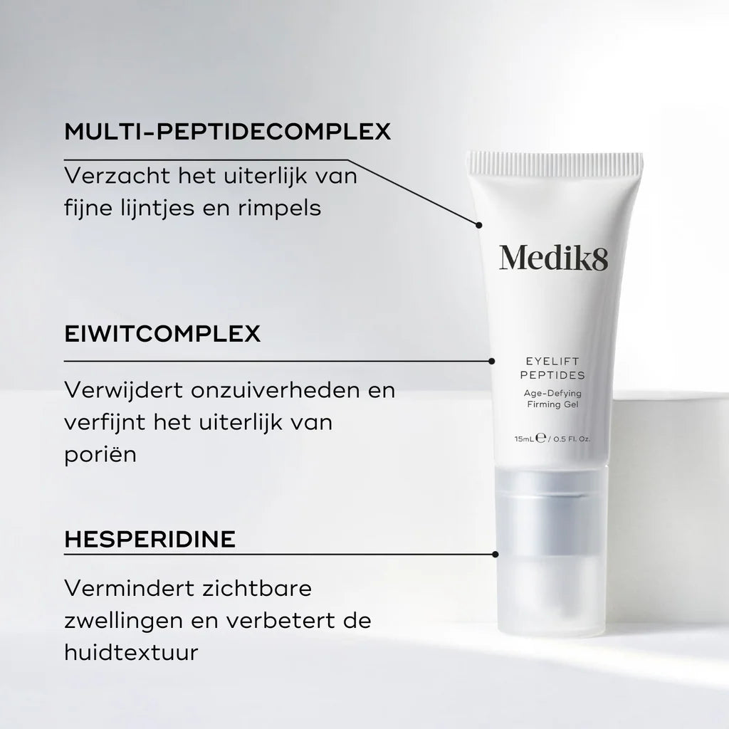 Medik8 Eyelift Peptides 15ml ingrediënten peptiden en hesperidine