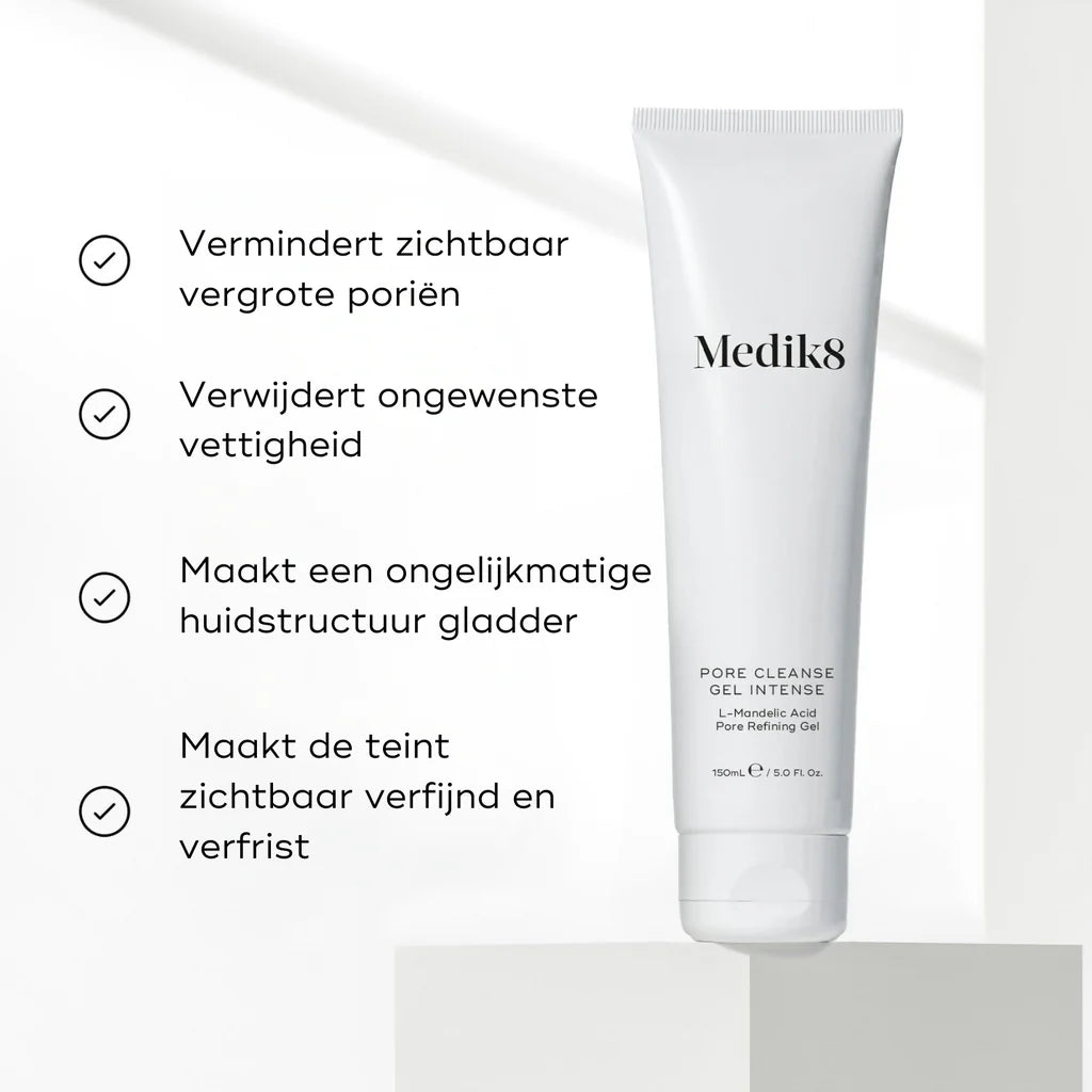 Medik8 Pore Cleanse Gel Intense 150ml tube met voordelen
