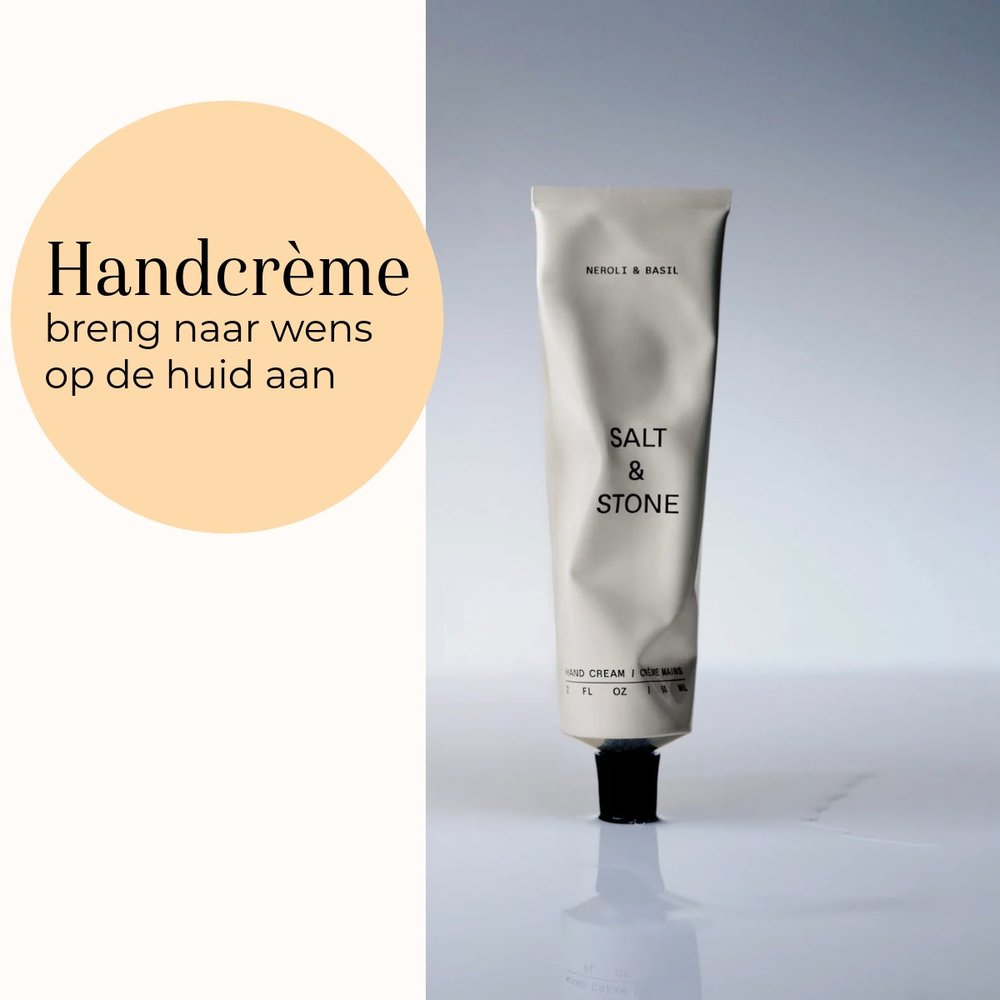Salt & Stone Hand Cream Neroli & Basil 60ml gebruik
